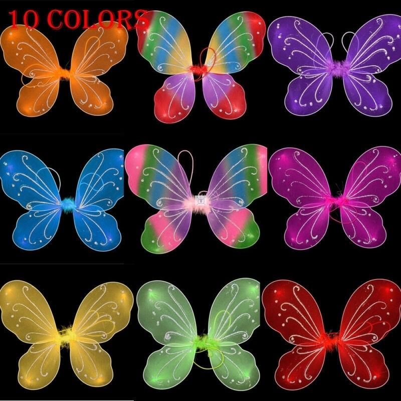 42cm Hot Princess Kids Girl Fairy Butterfly Wings Fancy