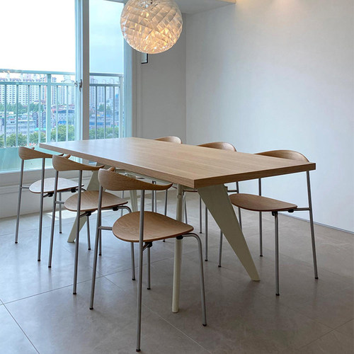 实木方形餐桌小户型家用现代