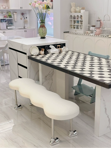 Кремовые туфли из нержавеющей стали, стульчик для кормления для кровати, популярно в интернете, французский стиль