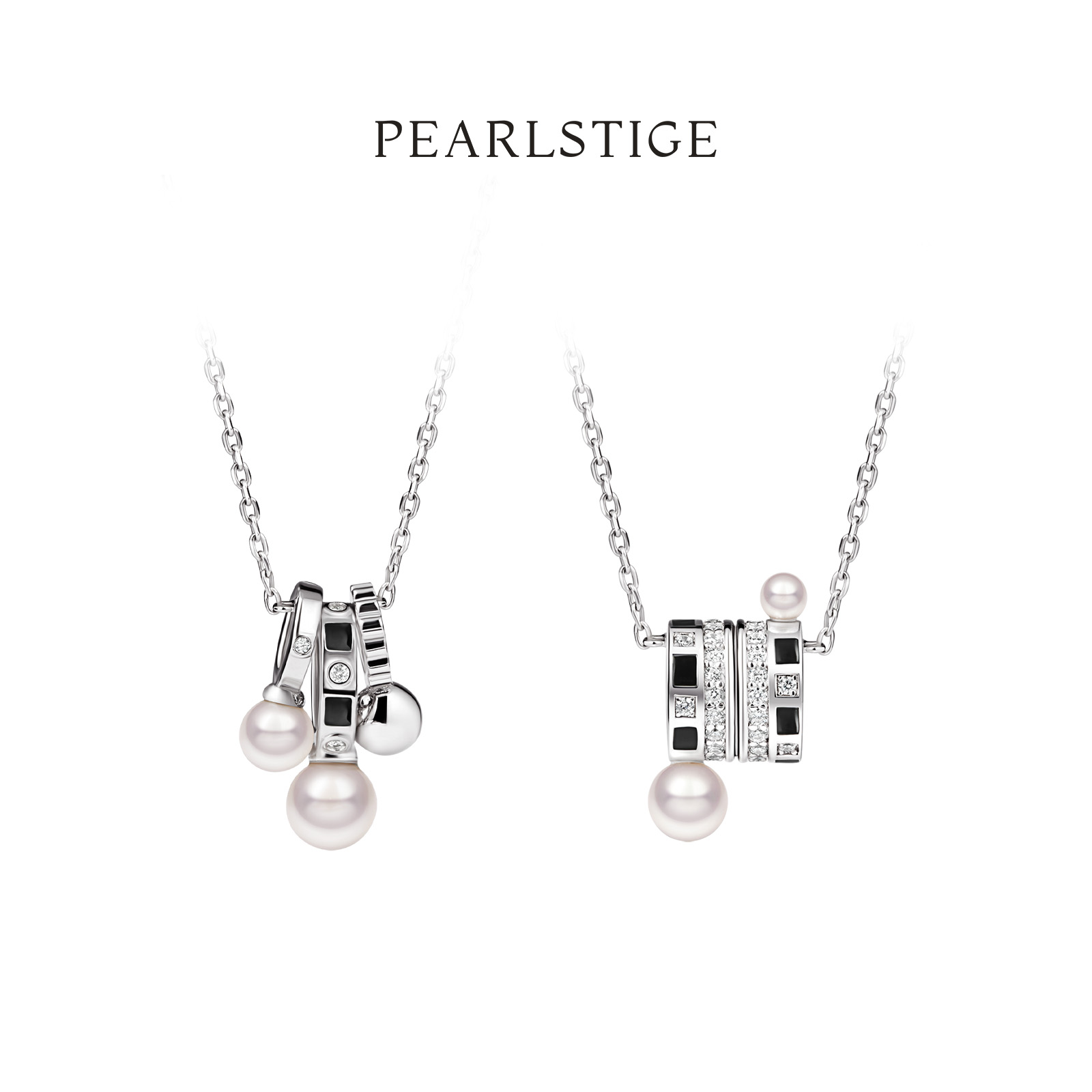PEARLSTIGE密语系列三环珍珠项链