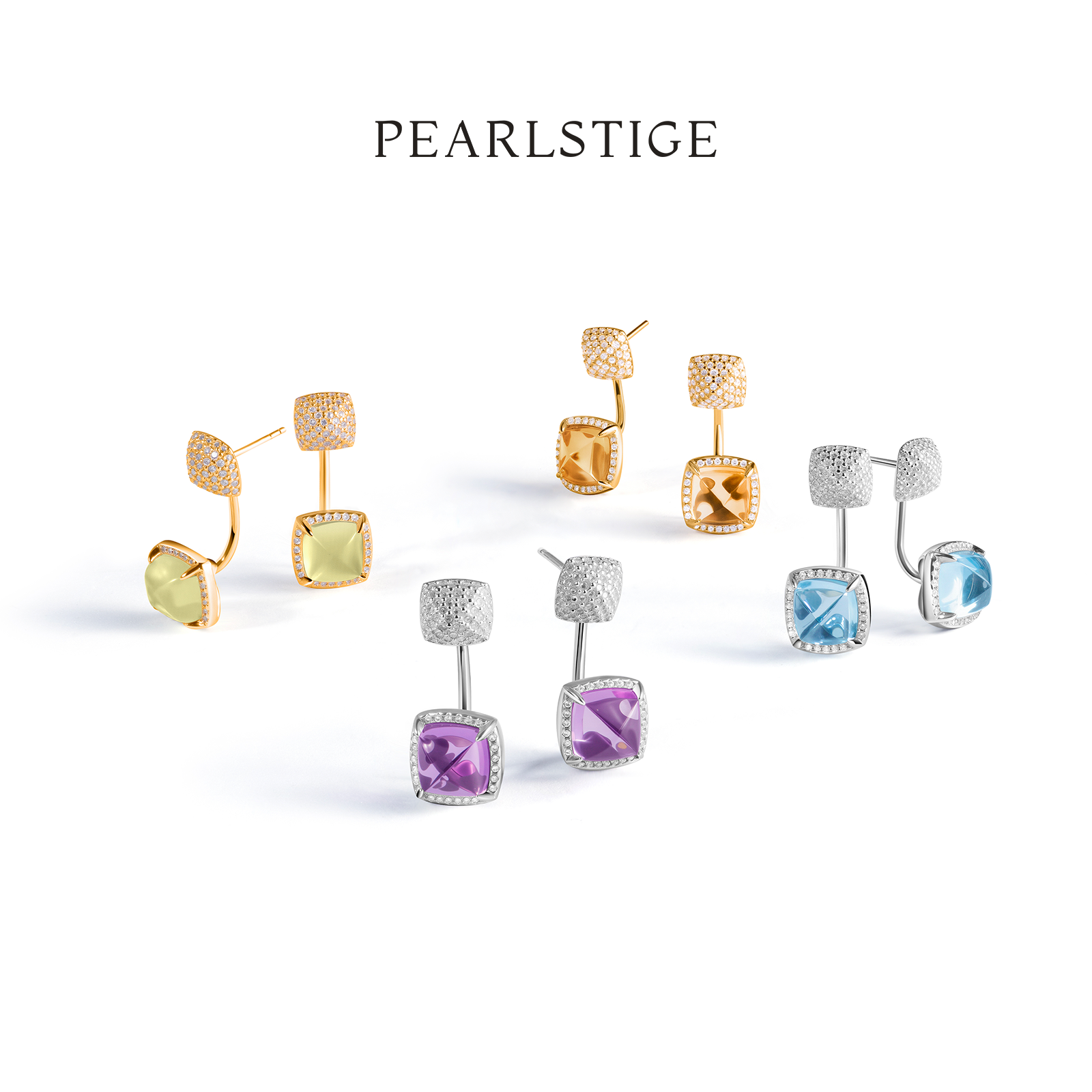 PEARLSTIGE糖塔两戴耳钉