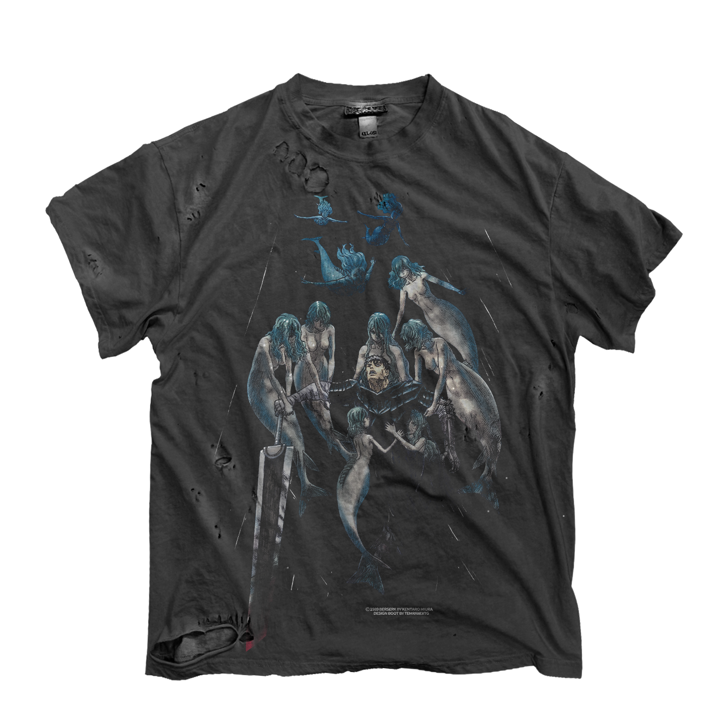 1997暗黑风Berserk剑风传奇设计感水洗破坏短袖T恤轻薄高街动漫,服饰配件/皮带/帽子/围巾,领带夹,淘宝优惠券,粉丝福利购,淘宝优惠卷