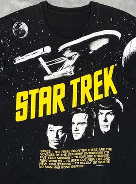 Star Trek Movie Black Tshirt星际迷航电影美式创意设计短袖T恤