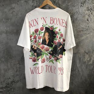短袖 240g T恤 薄款 Roses摇滚乐队枪花美式 枪与玫瑰Guns 夏季