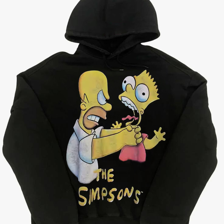 The Simpsons辛普森一家oldschool印花洋溢青春流行宽松连帽卫衣