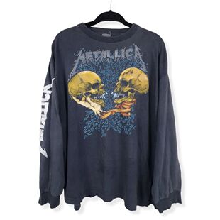 金属乐队Metallica1991专辑歌曲Sad But True重磅Vintage长袖T恤