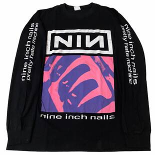 Nine Inch Nails 音乐专辑Pretty Hate Machine主题大印花长袖T恤