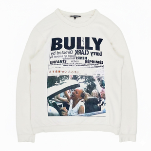 Bully恶霸无性别美潮适配学生情侣复古调调衬出青春ins风圆领卫衣