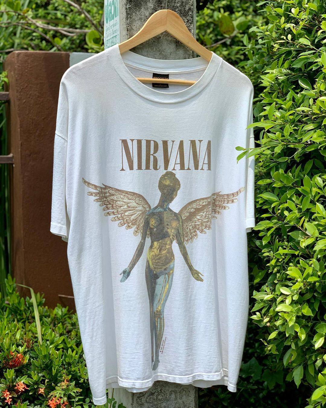 nirvana涅槃乐队美式油渍摇滚1993专辑母体百搭宽松oversize短袖t