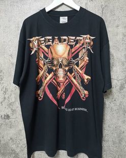 罕见重磅水洗破坏tee！Megadeth1985专辑 Killing Is My Business