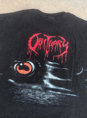 OBITUARY生死簿Cause of Death死亡金属Vintage美式砍袖T恤