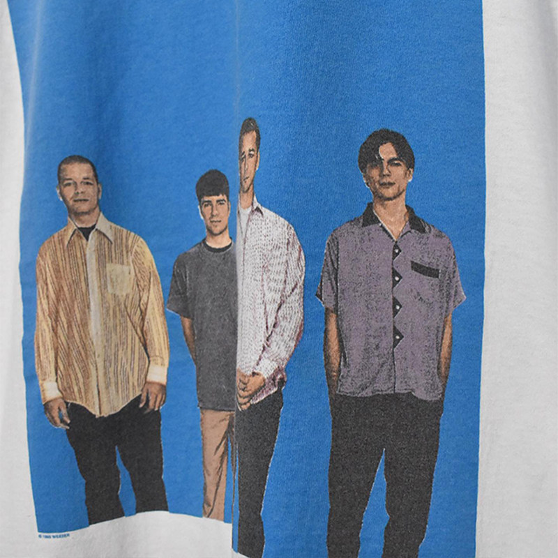 WEEZER WITHER BUDDY HOLLY RETRO WASH HIP HOP ROCK HEAVY LONG-SLEEVED T-SHIRT