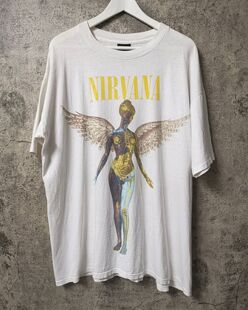 涅槃乐队Nirvana1993专辑封面In Utero高街T恤重磅加大码短袖