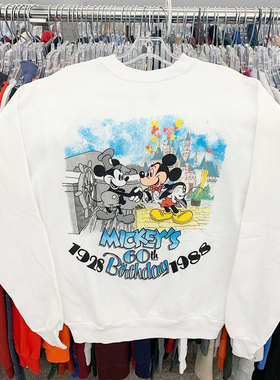Mickey's 60th Birthday 60周年纪念阿美咔叽嘻哈圆领卫衣