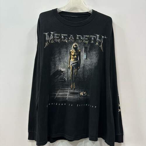 Megadeth1992Countdown to Extinction Vintage高街长袖T恤