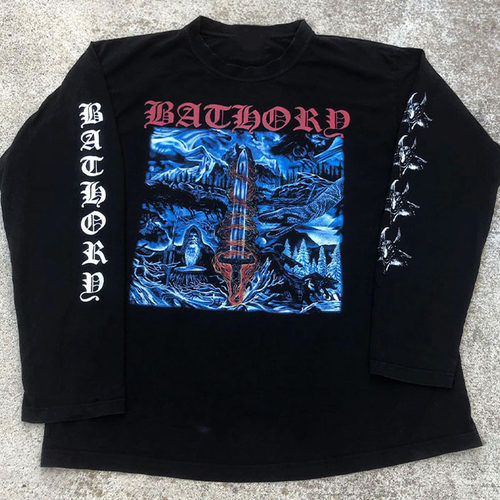 Vintage美式发烧友长袖T恤