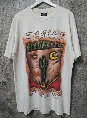 加州旅馆！老鹰乐队Eagles美式复古重磅摇滚乐队短袖vintageT恤