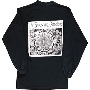 碎南瓜The Pumpkins重金属美式 复古做旧重磅长袖 T恤高街 Smashing