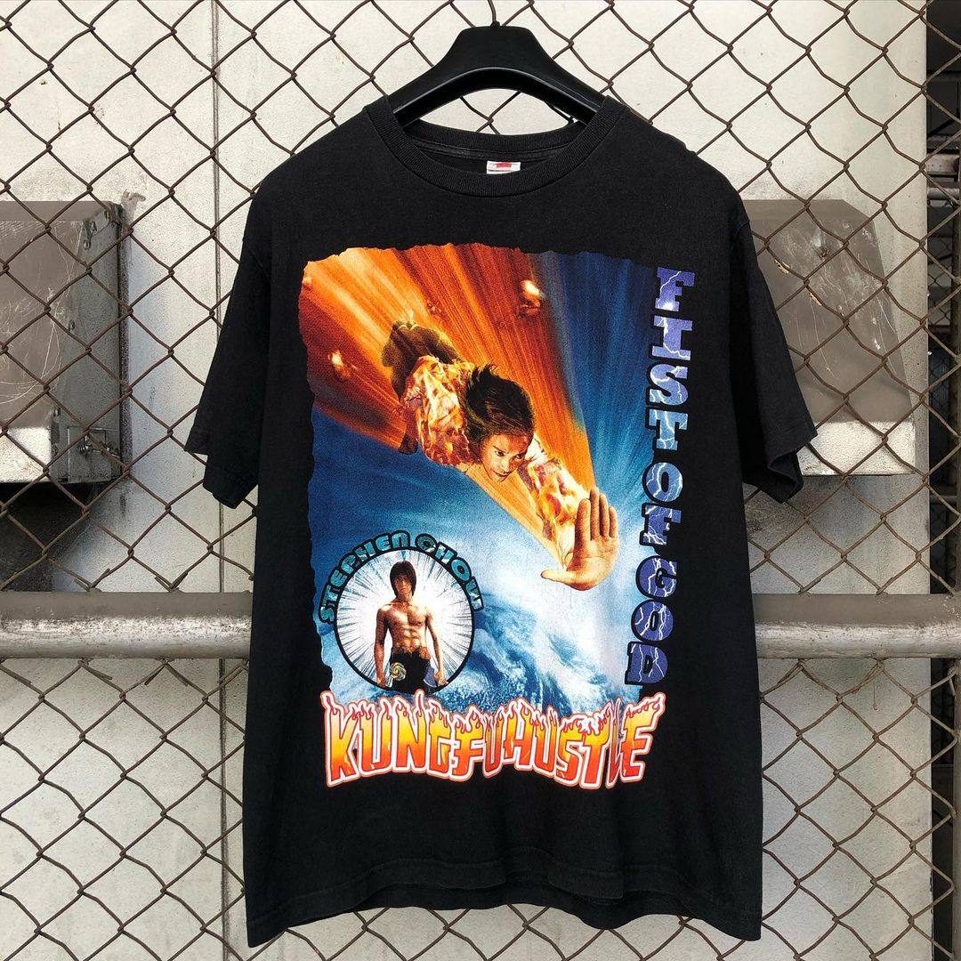 the kung fu hustle 香港电影街头潮流vintage复古百搭重磅短袖t