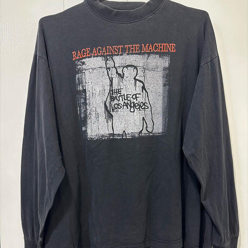 Rage Against the Machine 摇滚乐队高级感宽松打底衫质感长袖T恤