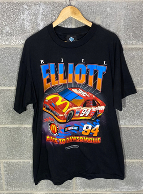 美式复古汽车1995 Bill Elliott McDonald's NASCAR重磅短袖T恤