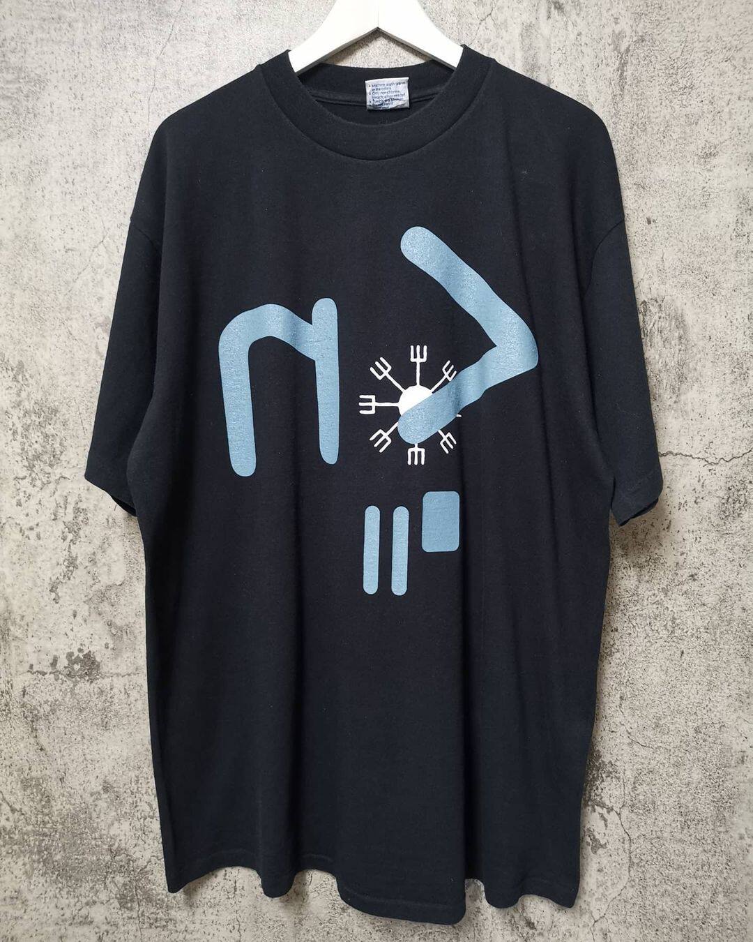 工业摇滚乐队九寸钉乐队nine inch nails 古着vintage复古短袖t恤