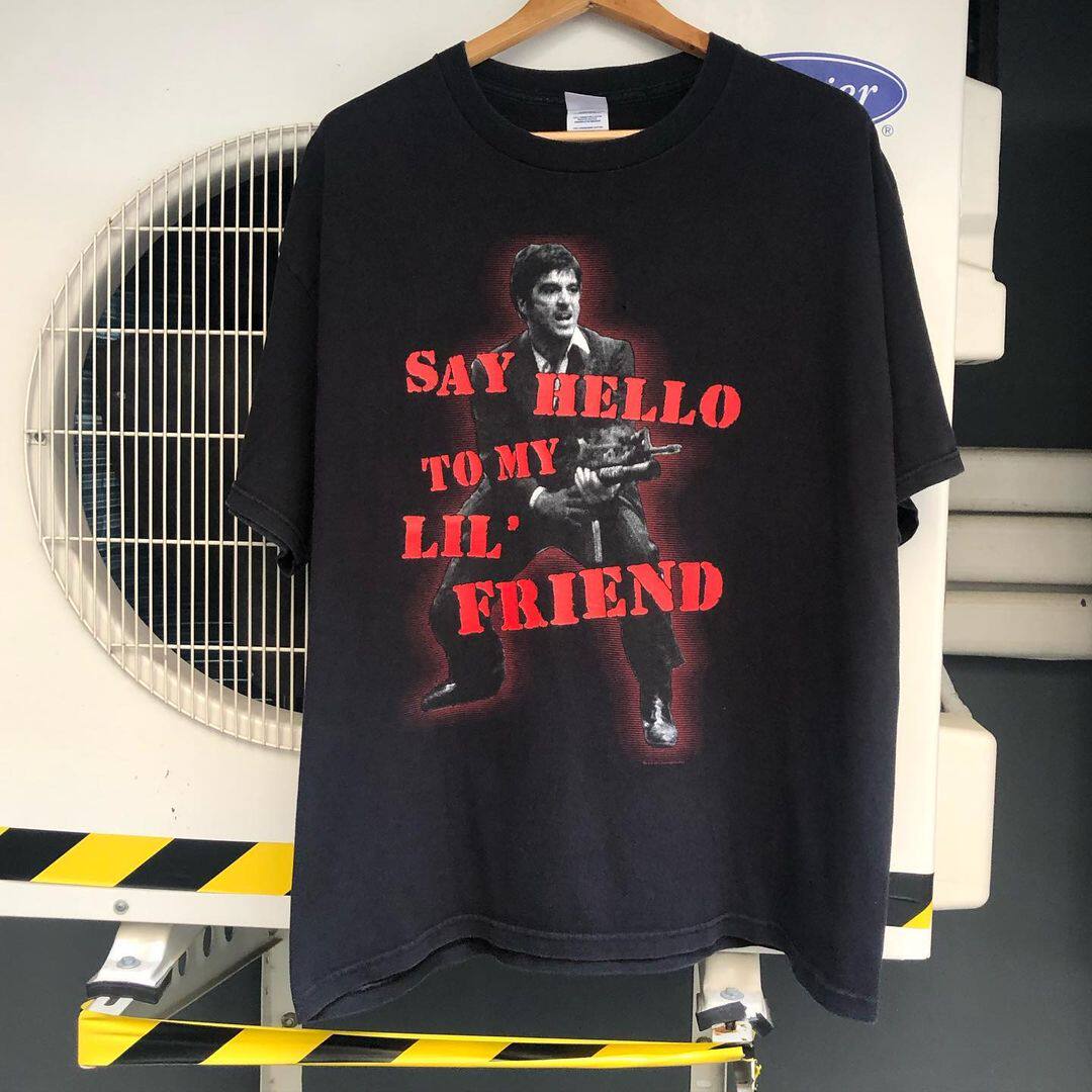 1983疤面煞星托尼蒙大拿海报oversize美式复古潮流ins风重磅长袖t