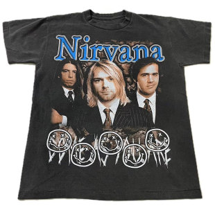 T恤 Style短袖 Nirvana涅槃乐队Kurdt Kobain科特柯本Street