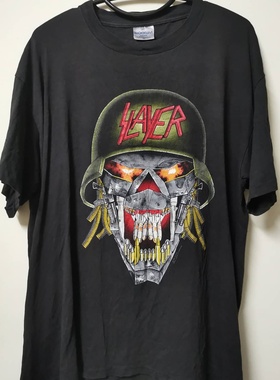 fog主理人同款摇滚乐队SLAYER美式复古嘻哈重磅短袖vintageT恤