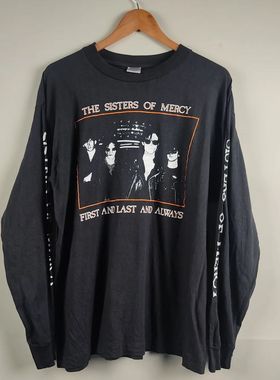 仁慈姐妹Sisters of Mercy摇滚乐队重磅Vintage做旧复古长袖T恤