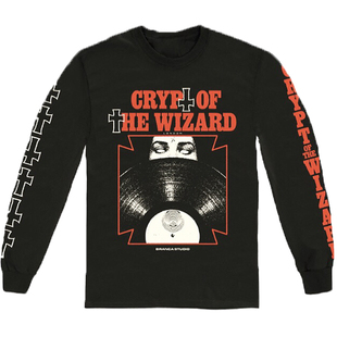 Crypt of the Wizard X Branca Studio 主题复古做旧重磅长袖T恤