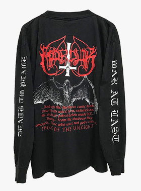 Marduk黑金摇滚乐队1993专辑Those Of The Unlight重磅长袖T恤