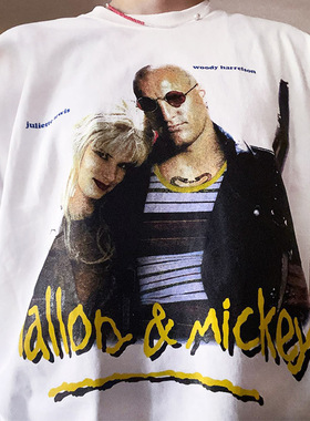 1994 Natural Born Killers 闪灵杀手美国犯罪电影主角短袖T恤