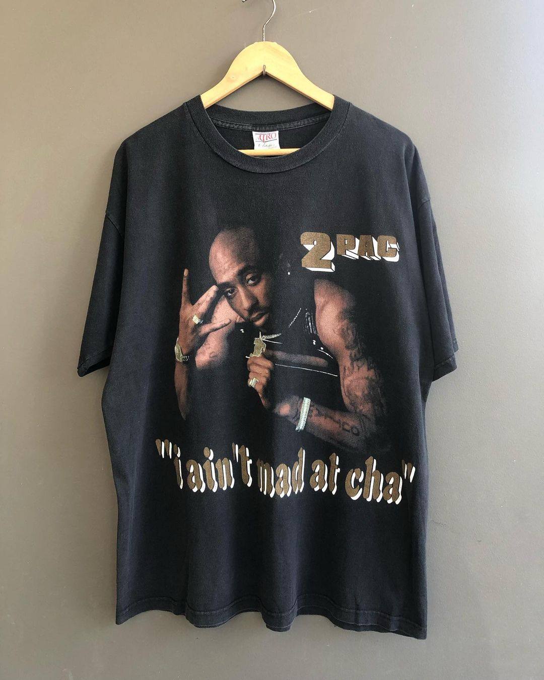 rap穿搭图派克tupac shakur说唱歌手复古街头欧美短t