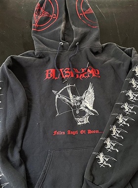 Blasphemy 金属摇滚乐队专辑Fallen Angel Of Doom封面连帽卫衣