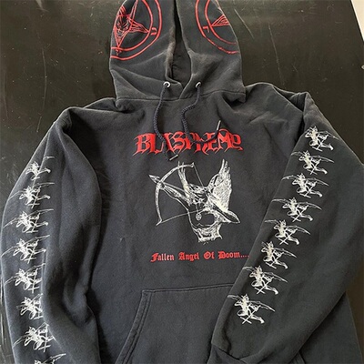 Blasphemy 金属摇滚乐队专辑Fallen Angel Of Doom封面连帽卫衣