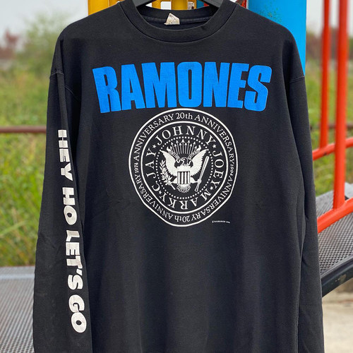Ramones1999专辑 Hey!Ho!Let s Go The Anthology Vintage长袖T恤