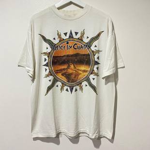 Jerry Cantrell爱丽丝囚徒油渍摇滚乐队Alice In Chains1990T恤