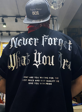 纹身师重磅330克！ TATTOO刺青纹身师宽松大码短袖匪帮VintageT恤