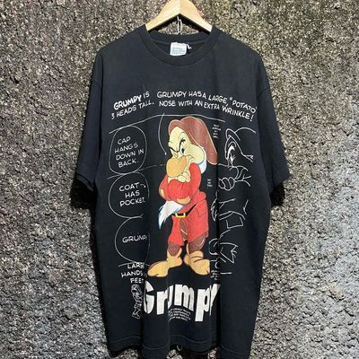 王嘉尔同款！美式复古90s动漫oversized短袖七个小矮人vintageT恤