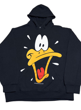 Daffy Duck达菲鸭宽松oversize落肩休闲百搭潮牌创意小众连帽卫衣