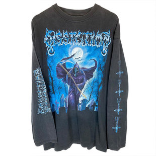 Lie暗黑潮流长袖 妖域魔神乐队DISSECTION Angels Dead T恤 Where