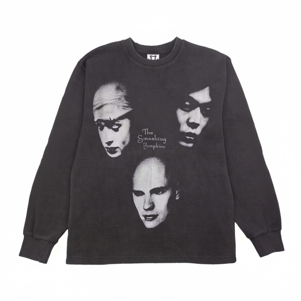The Smashing Pumpkins碎南瓜乐队复古摇滚oldschool风格长袖T恤