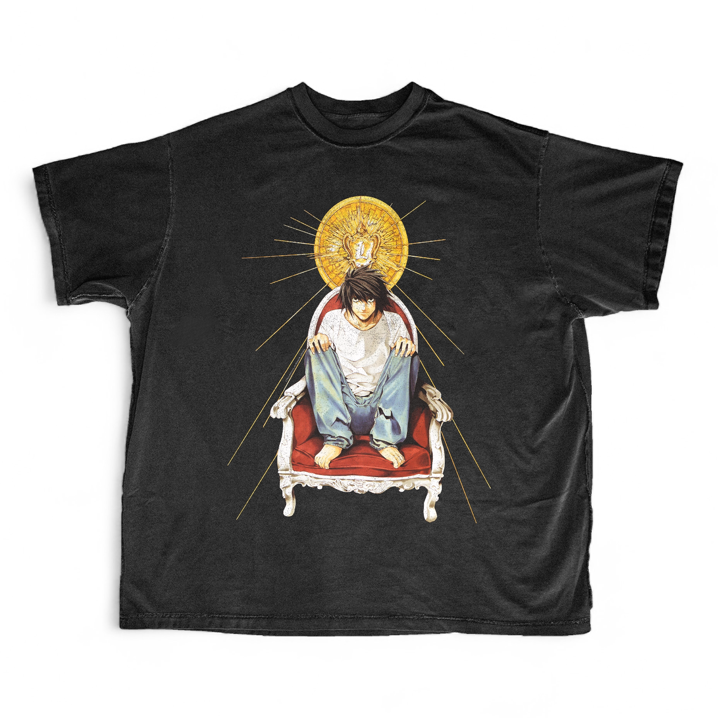 旧水洗暗黑系印花轻亚文化颓废感无性别街头滑板小众别致短袖T恤