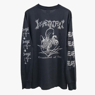 Incantation Entrantment Of Evil CARTON 美式古着感长袖T恤小众