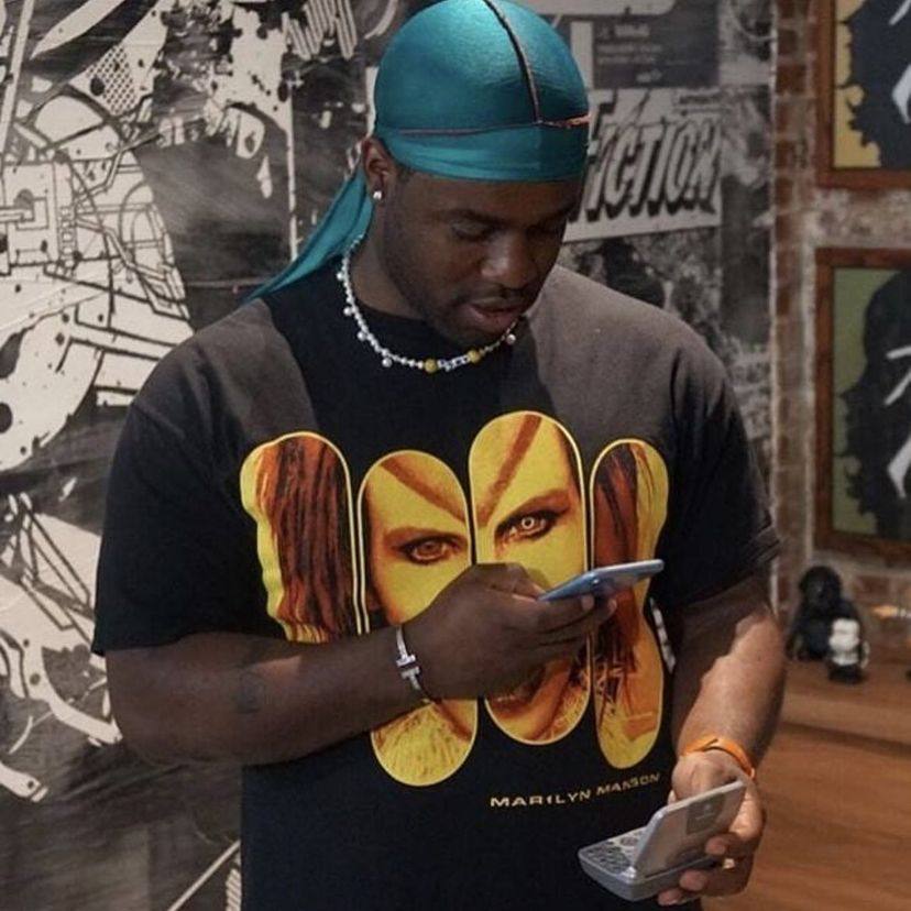 说唱歌手速可达福星a$ap ferg同款玛丽莲曼森marilyn manson短袖t