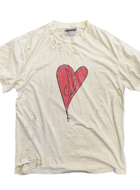 Smashing Pumpkins碎南瓜乐队周边美式摇滚复古破洞爱心T恤