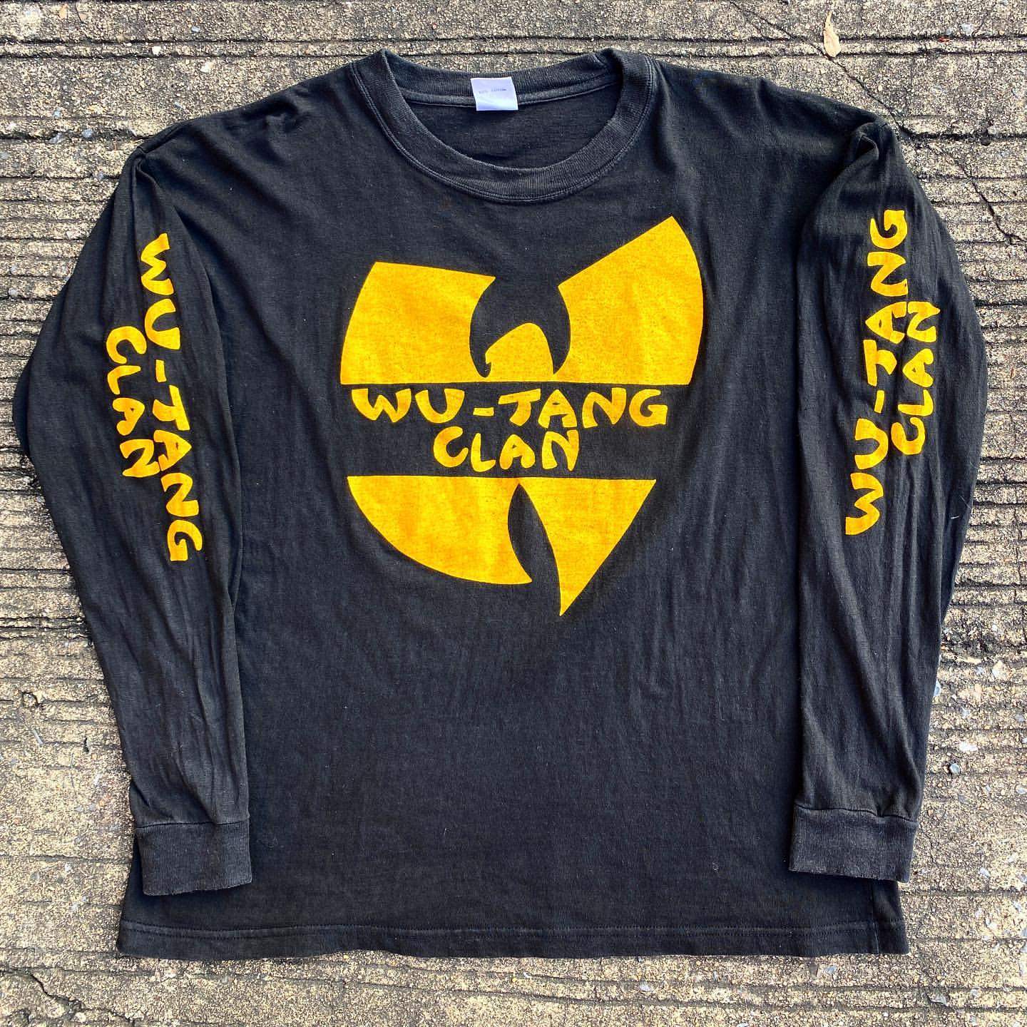 武当帮wutang clan嘻哈团体重磅rapper穿搭加大码长袖t恤