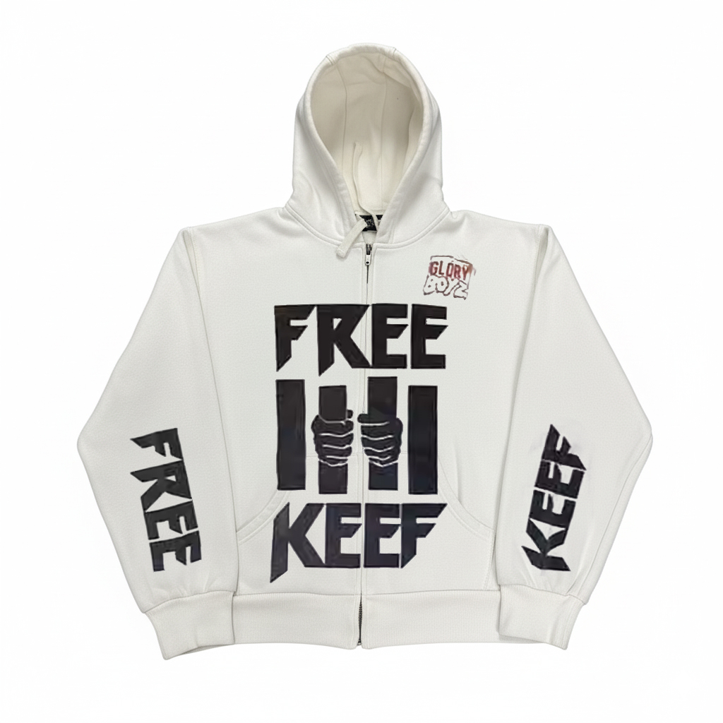 Chief Keef基夫酋长vintage美式发烧友重磅无性别款小众开衫卫衣