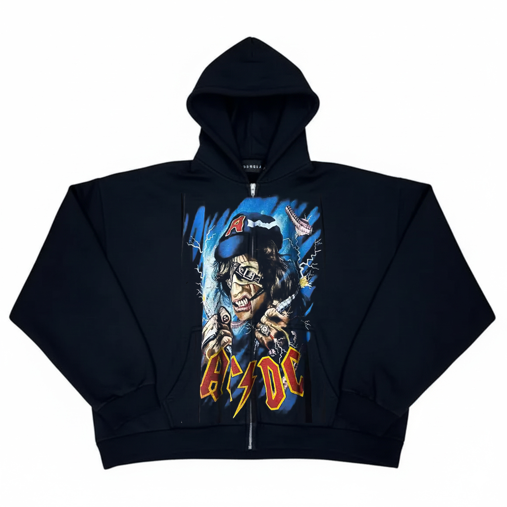 Godzilla哥斯拉oversize宽松落肩版型美式oldschool街头开衫卫衣